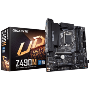 לוח אם משופץ דור 10 Gigabyte Z490M Micro-ATX DVI HDMI DP