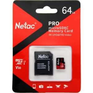 כ. זכרון Netac P500 Extreme Pro 64GB MicroSD Up To 100MB/s Read