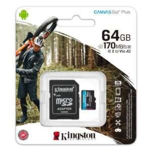 כרטיס זכרון Kingston Canvas Go! PLUS 64GB 170MB/S Micro-SD