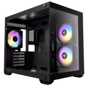 מארז Antec CX600M RGB Black Mini Tower tempered glass panel
