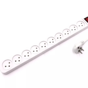 מפצל חשמל ל-10 שקעים כולל מפסק וכבל מאריך 3 מטר