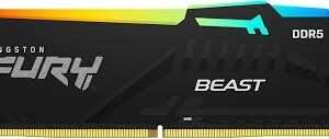 ז.לנייח KINGSTON FURY BEAST RGB 32GB DDR5 6000MHZ CL30 EXPO XMP