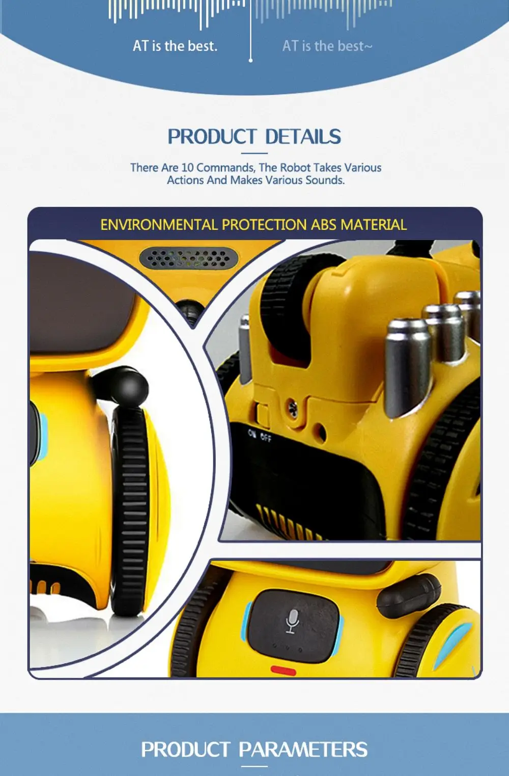 רובוט צעצוע אינטראקטיבי חכם לילדים – שליטה קולית ומגע | דובר אנגלית, רוסית וספרדית | רובוט חינוכי עם שלט רחוק – תמונה 33