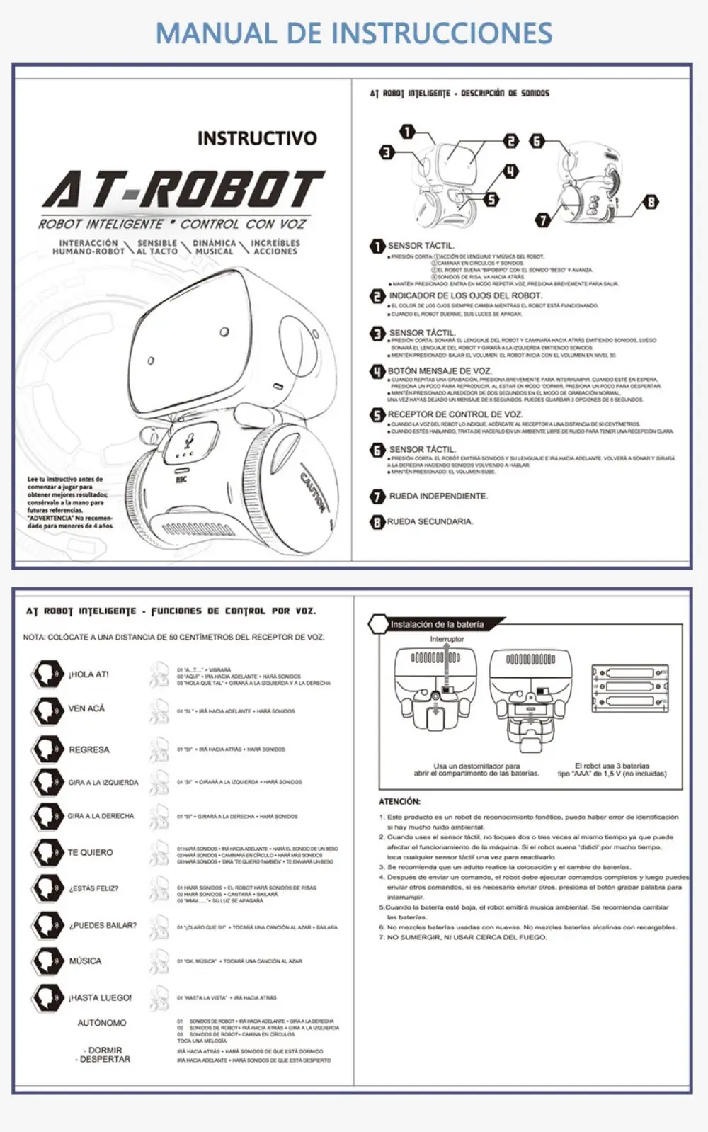 רובוט צעצוע אינטראקטיבי חכם לילדים – שליטה קולית ומגע | דובר אנגלית, רוסית וספרדית | רובוט חינוכי עם שלט רחוק – תמונה 37