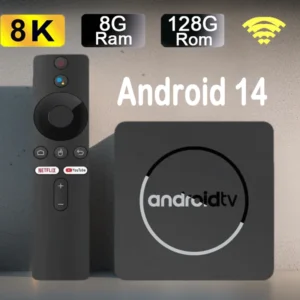 Q10 Android 14 TV Box חכם | תמיכה ב-8K + HDR10+ | מעבד Allwinner H313 | אחסון 128GB | Dual WiFi | Bluetooth 5.0 | Google Voice Assistant | נגן מדיה מתקדם