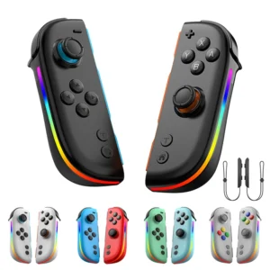 בקר Joy-Con אלחוטי עם RGB ל-Nintendo Switch / Lite / OLED | ג׳ויסטיק Hall | 6-Axis Gyro | Turbo Function | Gamepad מתקדם לגיימרים