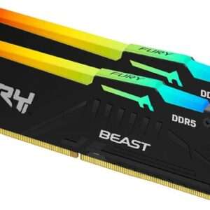 זכרון לנייח Kingston Fury Beast RGB 32GB 2X16 DDR5 6800Mhz C34