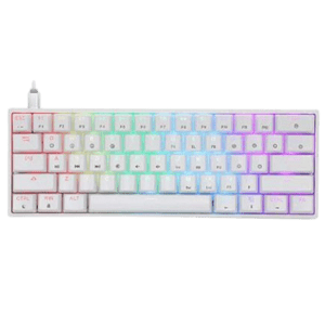 מקלדת גיימינג אופטו־מכנית לבנה SKYLOONG GK61 RGB Glacier Yellow