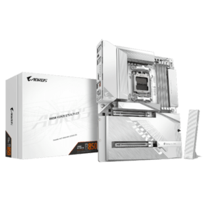 לוח לבן עם מחברי חשמל מאחור Gigabyte B850 A STEALTH AM5 DDR5 WIFI