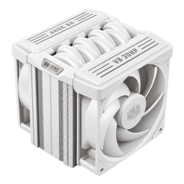 קירור אוויר Cooler Master V8 ACE 3DHP 300W TDP White For AMD